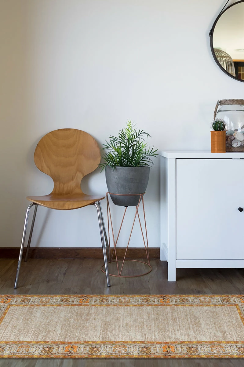 Best reviews of π Ruggable Vintage Daisy Bordered Tangerine Rug π - Image 8