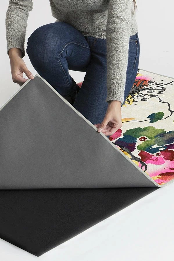 Outlet ✔️ Ruggable Watercolor Floral Multicolor Rug ❤️ - Image 2