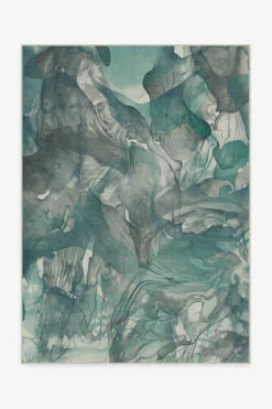 Cheap ✔️ Ruggable Aurora Teal Grey Rug 🥰