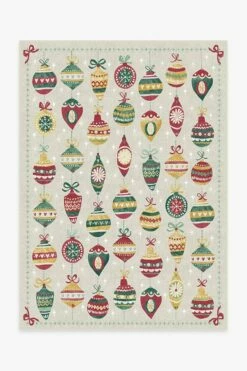 Outlet ⌛ Ruggable Festive Garland Holiday Shortbread Rug 🎁