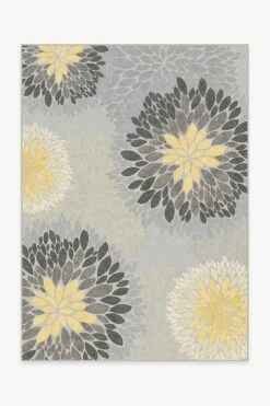 Hot Sale β Ruggable Floral Medallion Yellow Grey Rug π€©