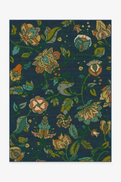 Promo 🔔 Ruggable Frida Floral Navy Rug 🔔
