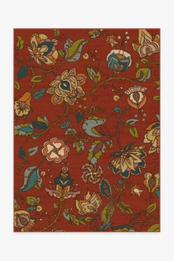 Best Pirce 🥰 Ruggable Frida Floral Red Rug 🎁