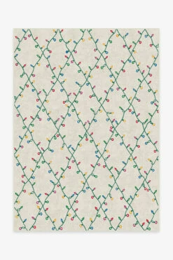 Cheap 🎁 Ruggable Holiday Lights Creme Rug ⌛