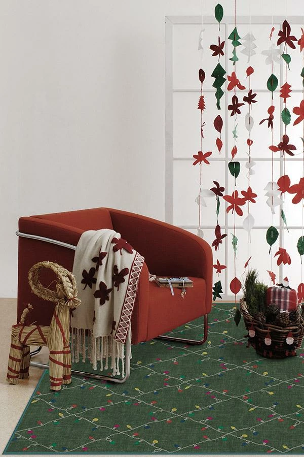 Best Pirce βοΈ Ruggable Holiday Lights Green Rug π - Image 4