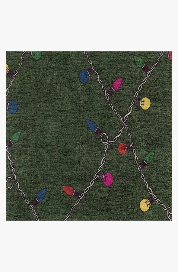Best Pirce βοΈ Ruggable Holiday Lights Green Rug π - Image 7