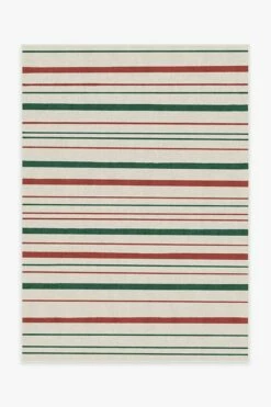 Flash Sale 👏 Ruggable Hudson Stripe Red & Green Rug 😉