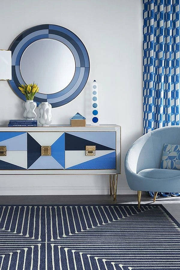 Buy π Ruggable Jonathan Adler Inkdrop Lapis Blue Rug π - Image 4