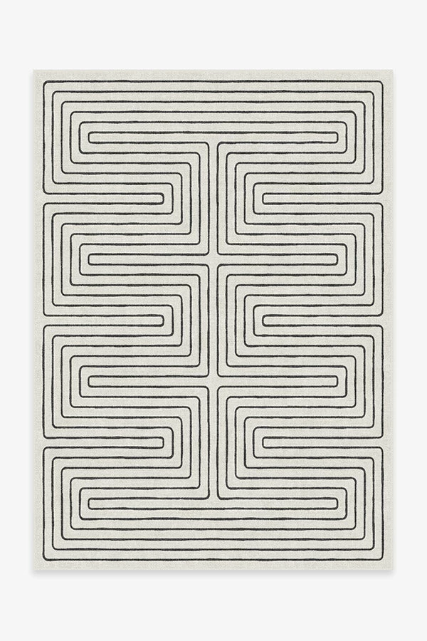 Cheapest 𧨠Ruggable Jonathan Adler Labyrinth Black & Ivory Rug π