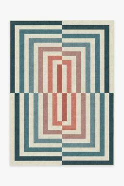 Cheap ⌛ Ruggable Jonathan Adler Op Art Teal Rug ⌛