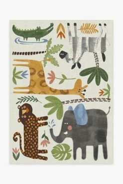 Coupon π₯ Ruggable Jungle Safari Multicolor Rug β