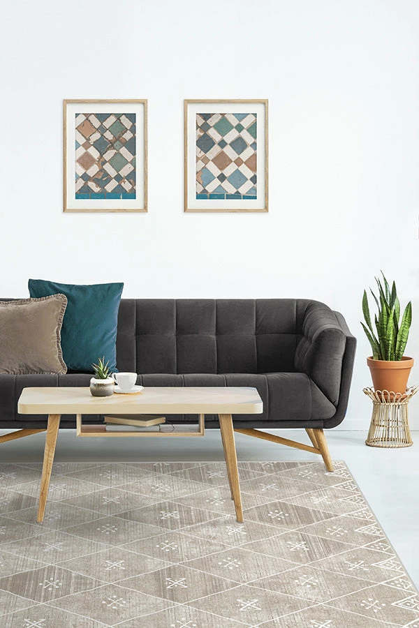 Coupon π Ruggable Kavi Diamond Silver Rug π - Image 4