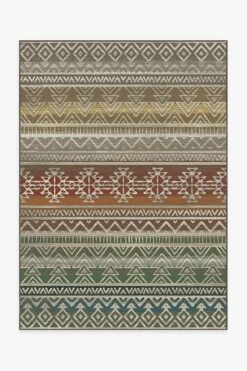 Cheap ⌛ Ruggable Linear Diamond Multicolor Rug 💯