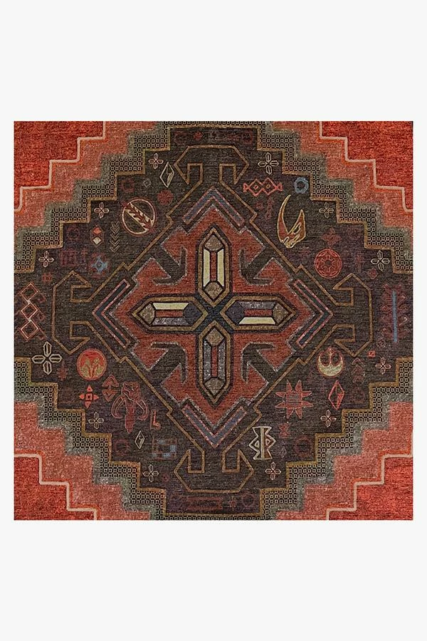Budget π Ruggable Mandalore Scarlet Red Rug π₯ - Image 3
