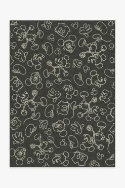 Brand new 🧨 Ruggable Mickey Doodles Onyx Rug ✔️