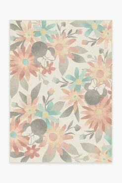 Cheapest 😍 Ruggable Minnie Floral Multicolor Rug 👍
