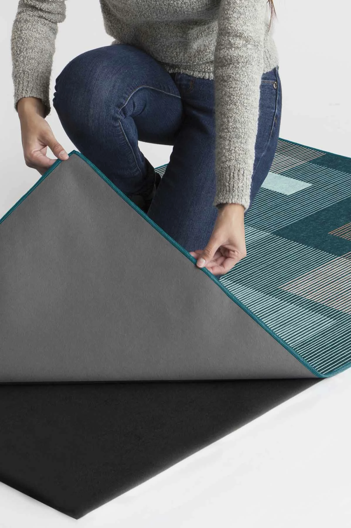 Buy βοΈ Ruggable Sale Quadra Teal Rug β¨ - Image 6