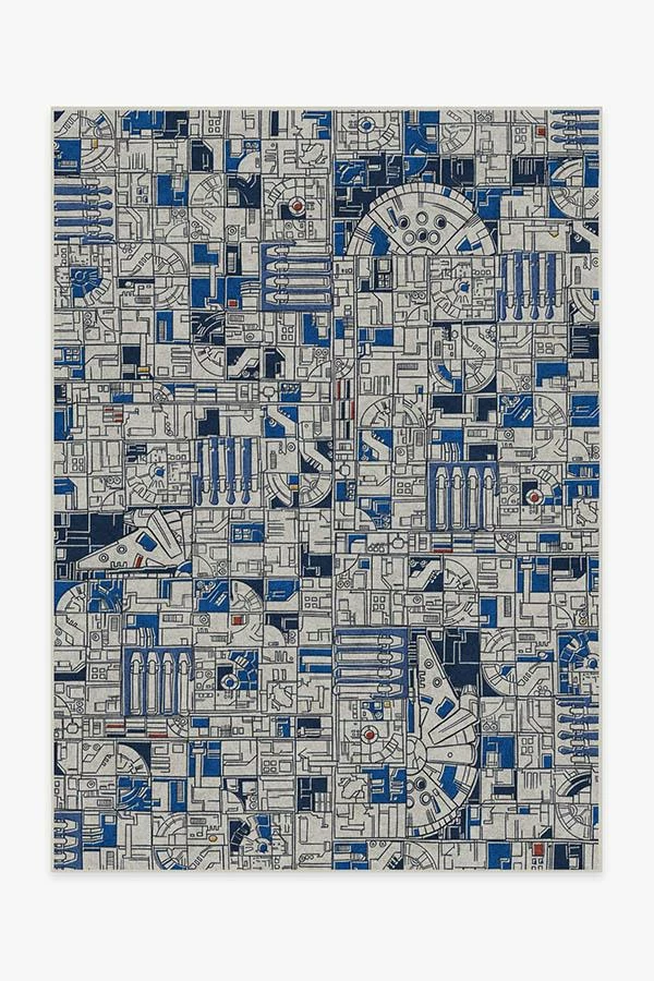 New β Ruggable Smugglers Geo R2D2 Blue Rug π