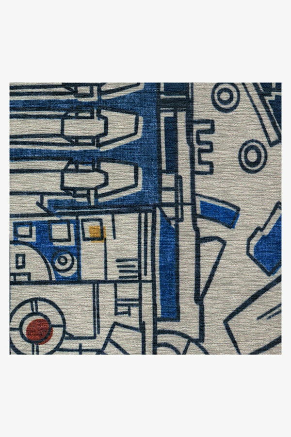 New β Ruggable Smugglers Geo R2D2 Blue Rug π - Image 7