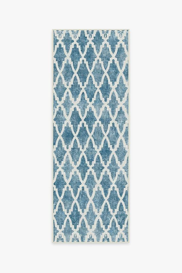 Outlet 🌟 Ruggable Soraya Trellis Blue Rug 👍 - Image 5