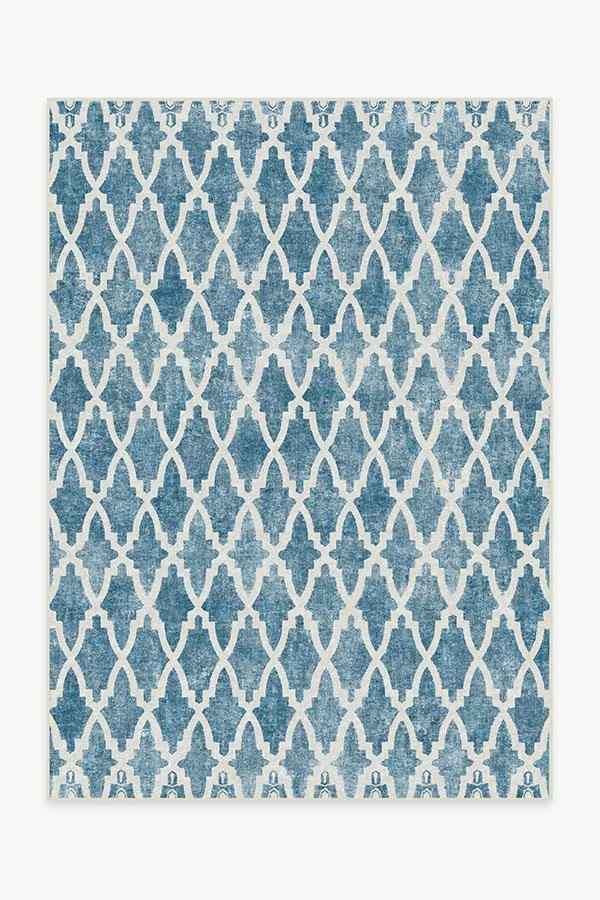 Outlet 🌟 Ruggable Soraya Trellis Blue Rug 👍