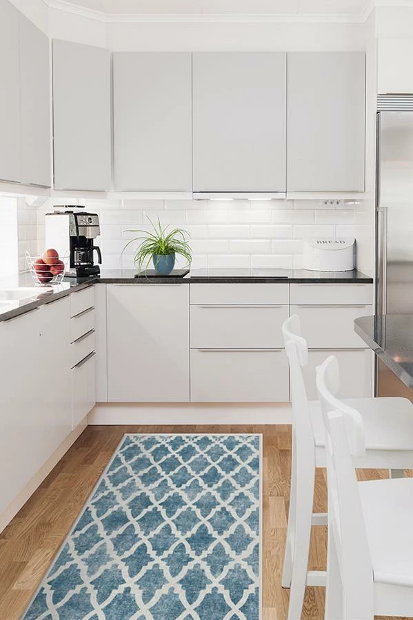 Outlet 🌟 Ruggable Soraya Trellis Blue Rug 👍 - Image 8