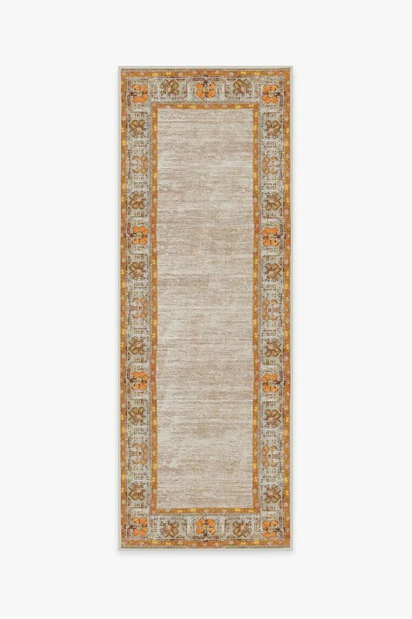 Best reviews of π Ruggable Vintage Daisy Bordered Tangerine Rug π - Image 5
