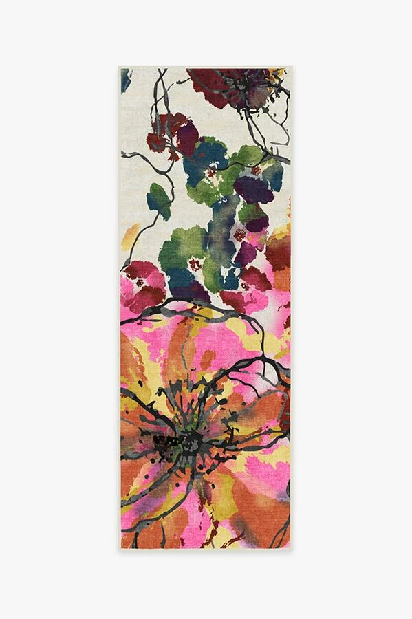 Outlet ✔️ Ruggable Watercolor Floral Multicolor Rug ❤️ - Image 5