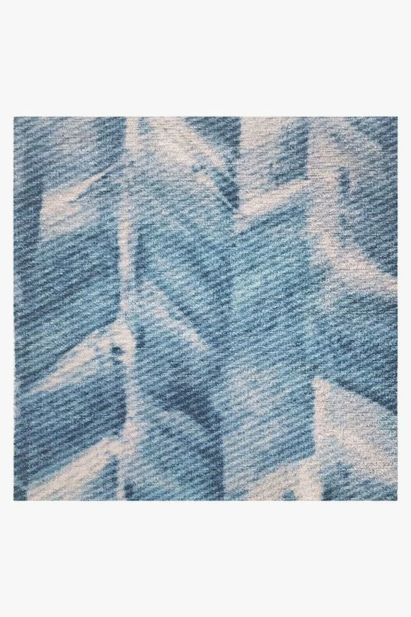 Best deal ๐ Ruggable Watercolor Herringbone Blue Rug โจ - Image 3