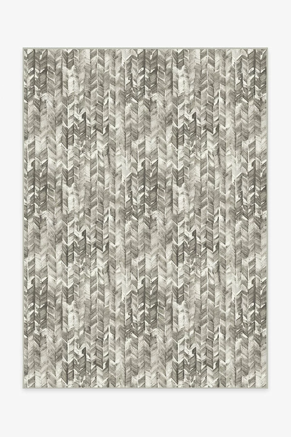 Wholesale π Ruggable Watercolor Herringbone Grey Rug β€οΈ